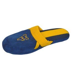 Team Sports Men's Licensed WVU Yellow Blue Slip On Slides Slippers Large (11-12)